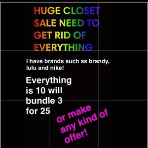 PLEASE HELP ME CLEAR MY CLOSET!